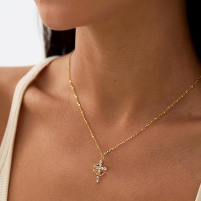 Cross & Crown Necklace