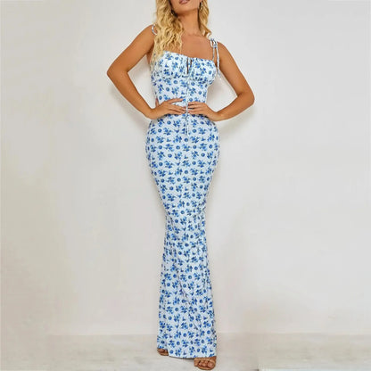 Retro Floral Maxi Dress